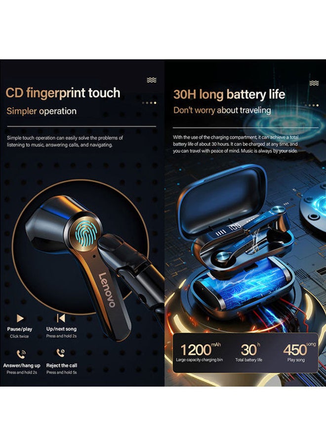 QT81 TWS Bluetooth In-Ear Earbuds With Charging Case Black/Blue/Silver