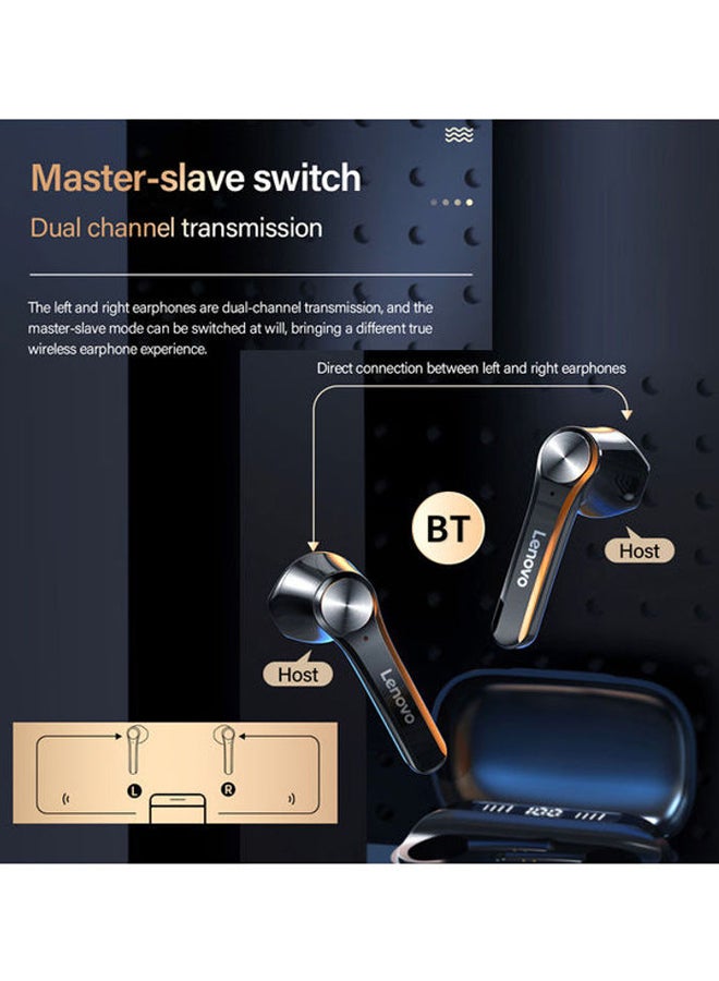 QT81 TWS Bluetooth In-Ear Earbuds With Charging Case Black/Blue/Silver