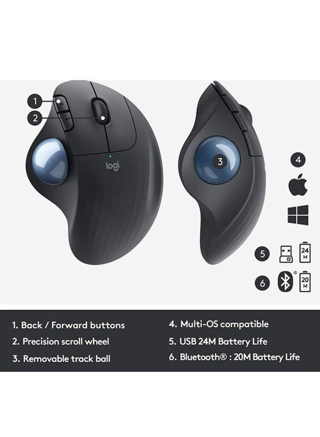 Logitech - ERGO M575 Wireless Trackball Mouse Graphite - Image 1