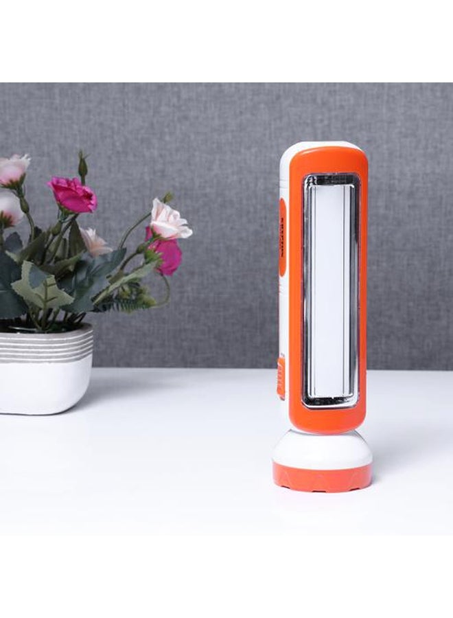 KRYPTON - Rechargeable Solar LED Flash Light With Emergency Light Orange/White - Image 1