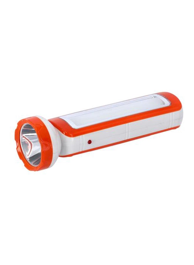 KRYPTON - Rechargeable Solar LED Flash Light With Emergency Light Orange/White - Image 1