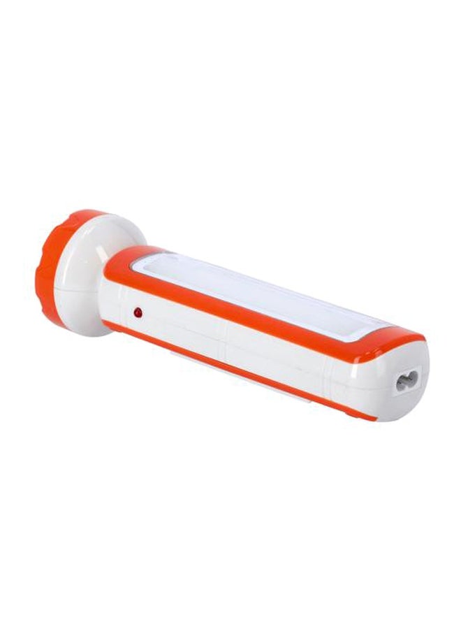 KRYPTON - Rechargeable Solar LED Flash Light With Emergency Light Orange/White - Image 1