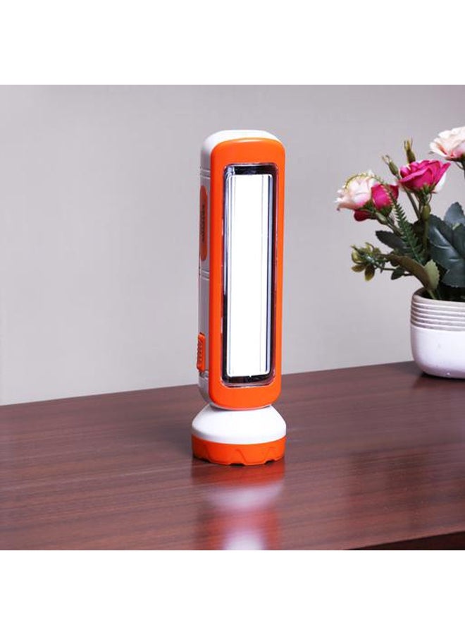 KRYPTON - Rechargeable Solar LED Flash Light With Emergency Light Orange/White - Image 1