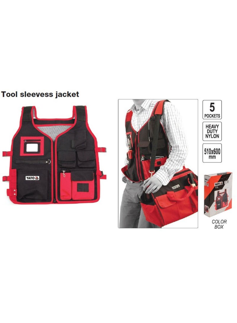 Yato Tool Sleeveless Jacket Black/Pink 510x600mm  - Image 2