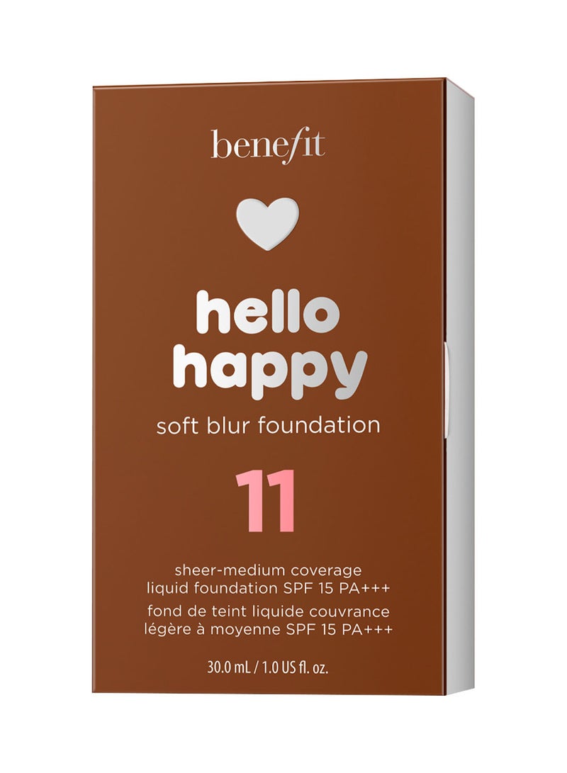 Benefit Cosmetics - Hello Happy Soft Blur Foundation 11Dark Neutral - Image 1