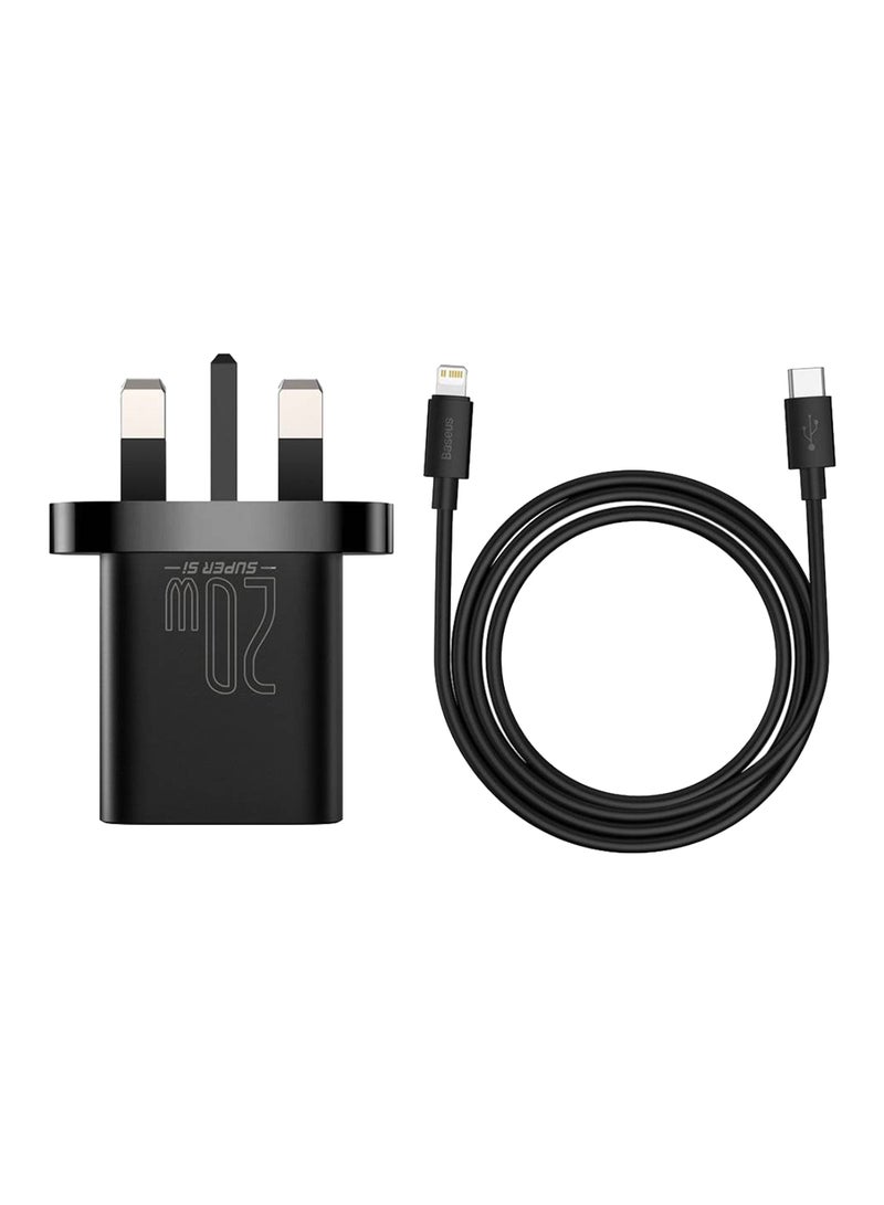 Baseus - iPhone Charger Type C PD 20W Fast USB C Charger iPhone 15 Fast Charger Port Type-C Power Plug Universal Travel Adapter USB-C Plug for iPhone 15/15 Pro Max/15 Pro/15 Plus/14/13/12/11, Etc Black - Image 1