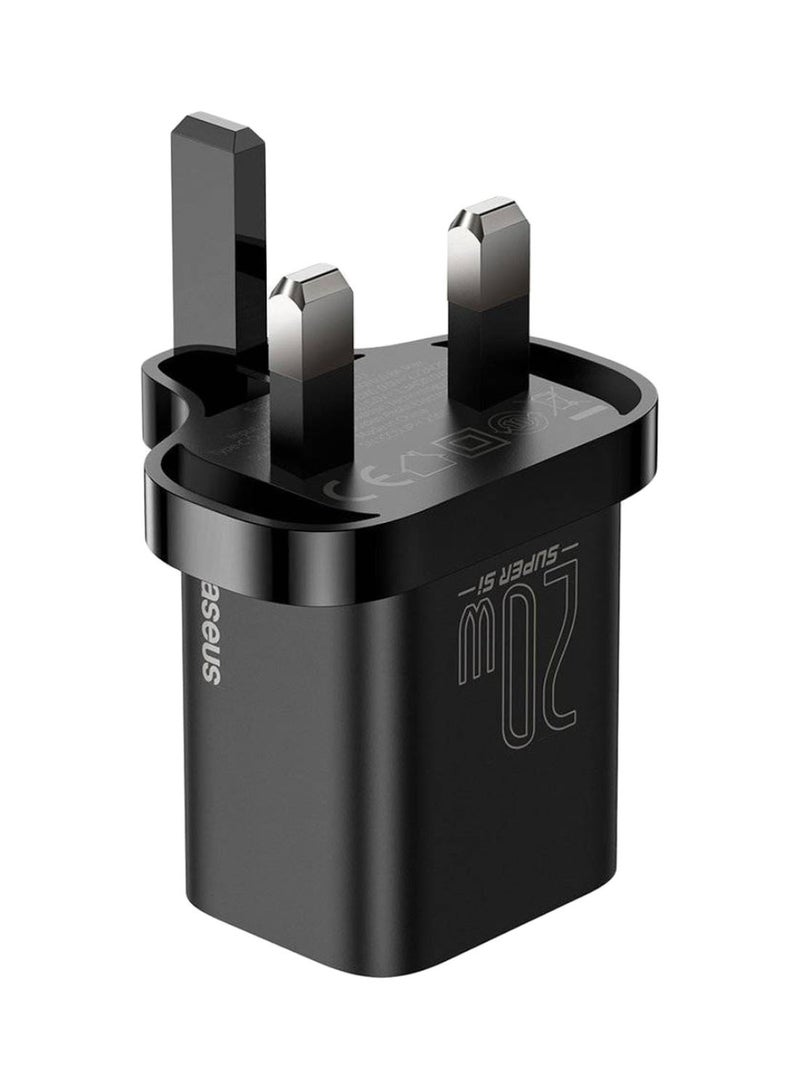 Baseus - iPhone Charger Type C PD 20W Fast USB C Charger iPhone 15 Fast Charger Port Type-C Power Plug Universal Travel Adapter USB-C Plug for iPhone 15/15 Pro Max/15 Pro/15 Plus/14/13/12/11, Etc Black - Image 1
