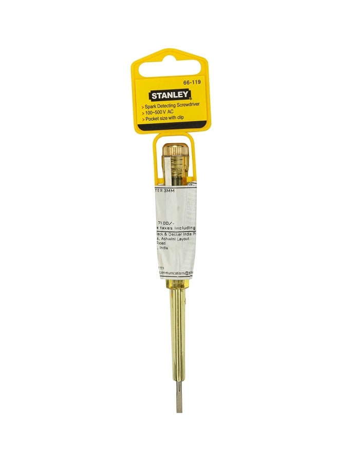 Stanley Spark Detecting Screwdriver Yellow/Silver 127x3mm Yellow/Silver 127x3mm  - Image 3