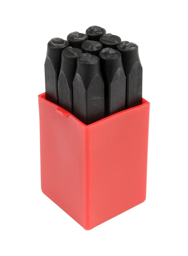 Yato 9-Piece Number Stamp Red/Black - Image 1