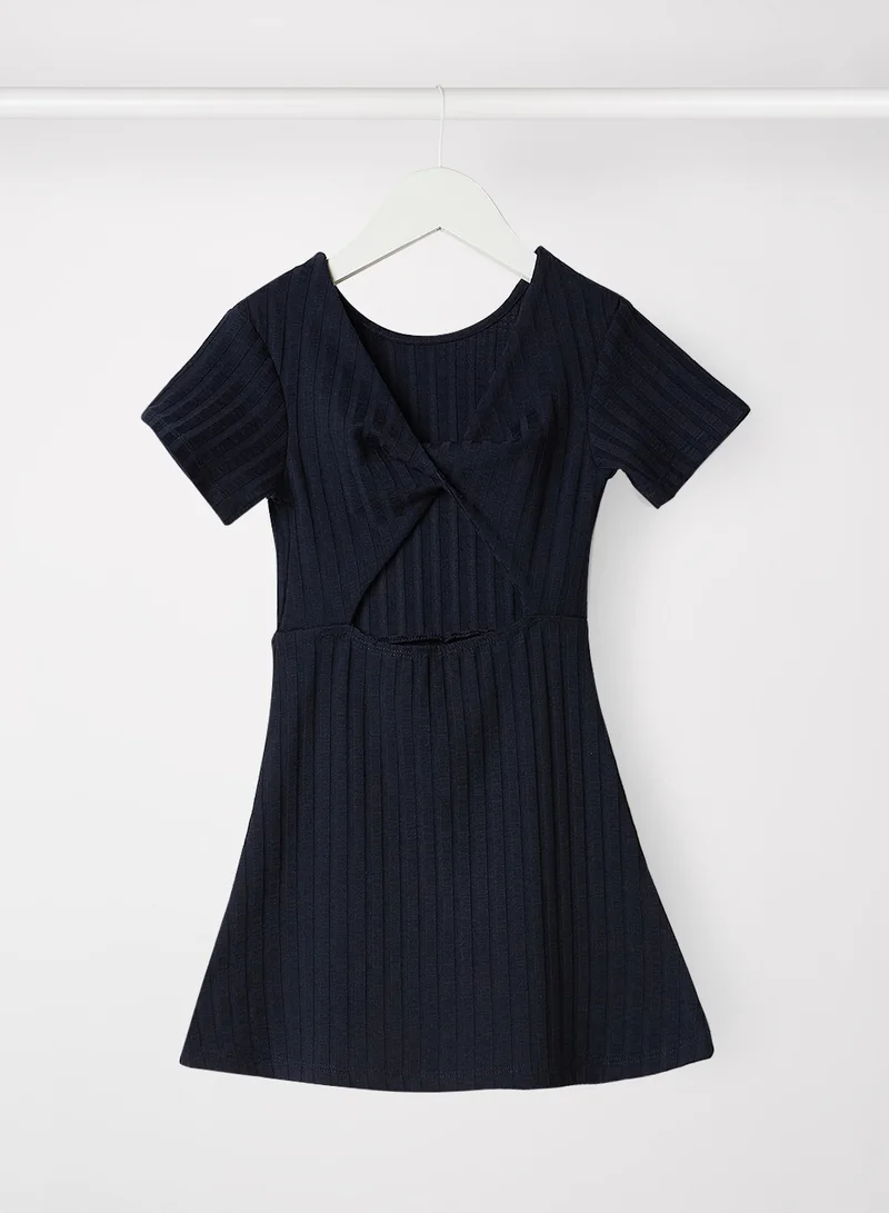 Bardot Junior Girls Zalia Twist Dress Fr Navy