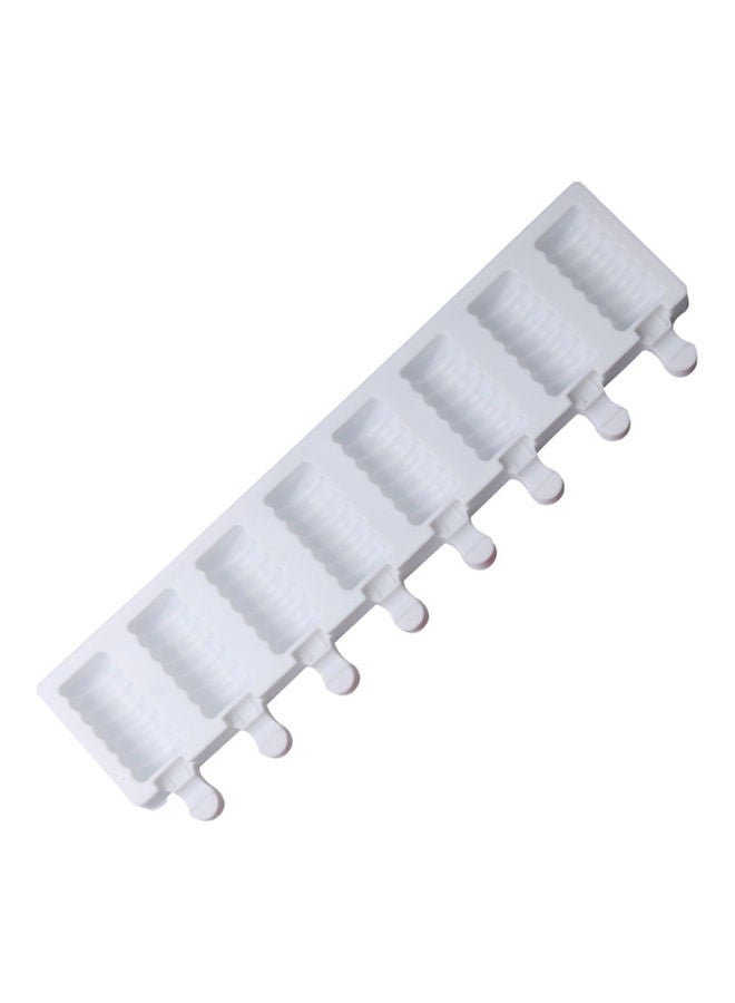 Homemade Ice Cream Mold Homemade DIY Silicone Caterpillar 8-cavity Icicle Mould for Cake Shop White 39.5x12x3cm - Image 1
