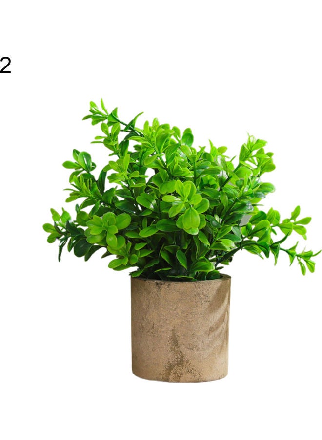 Generic Eco-Friendly Simulation Artificial Potted Plant Green/Brown 