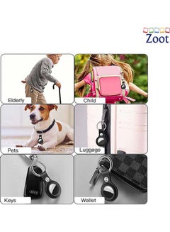 Zoot Protective Leather case cover for Apple AirTag with smart key ring Black  - Image 5