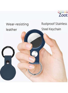 Zoot Protective Leather case cover for Apple AirTag with smart key ring Deep Navy Deep Navy  - Image 2