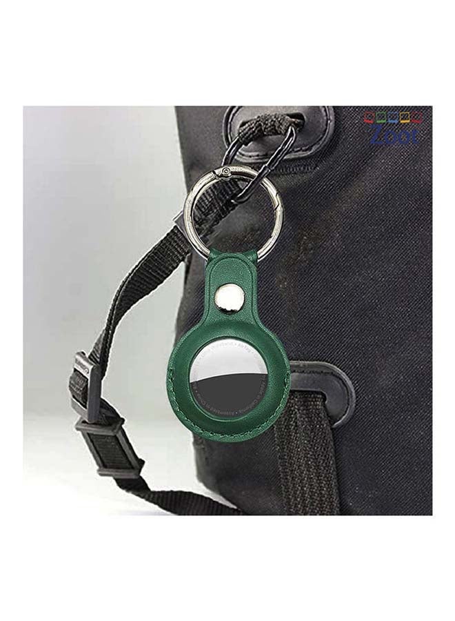 Zoot Protective Leather case cover for Apple AirTag with smart key ring Dark Green - Image 4