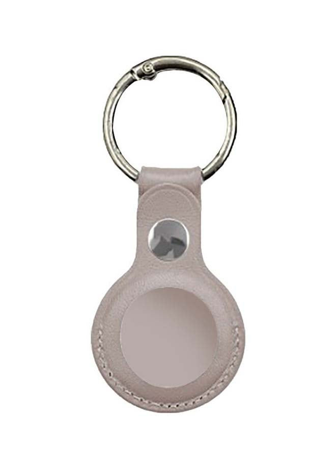 Zoot - Protective Leather case cover for Apple AirTag with smart key ring Grey - Image 1