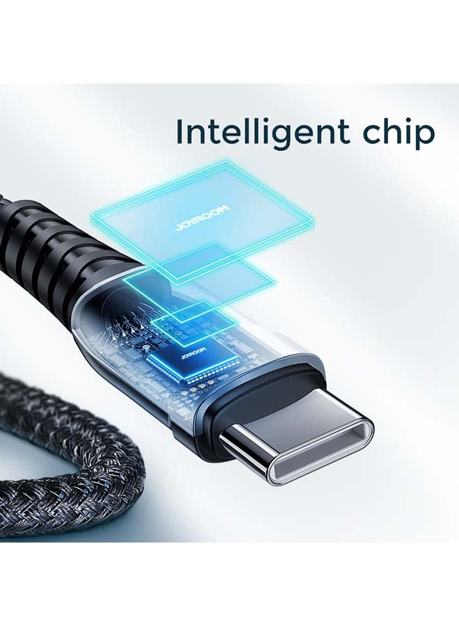 جوي روم كابل شحن سريع من Type C إلي Type C بقدرة 60 وات أسود - Image 3
