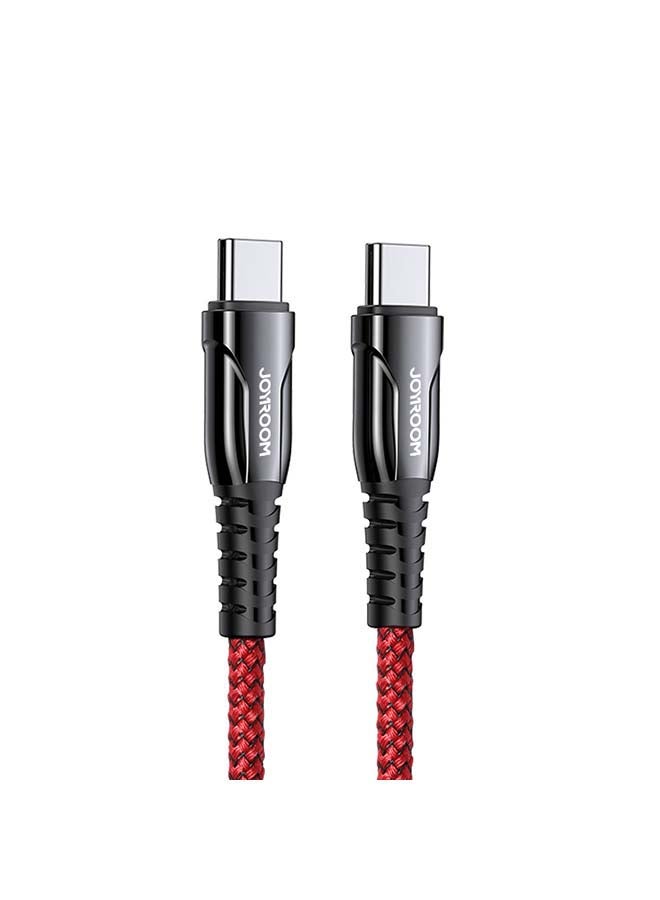 JOYROOM Type C to Type C 60W Fast Cable Red  - Image 1