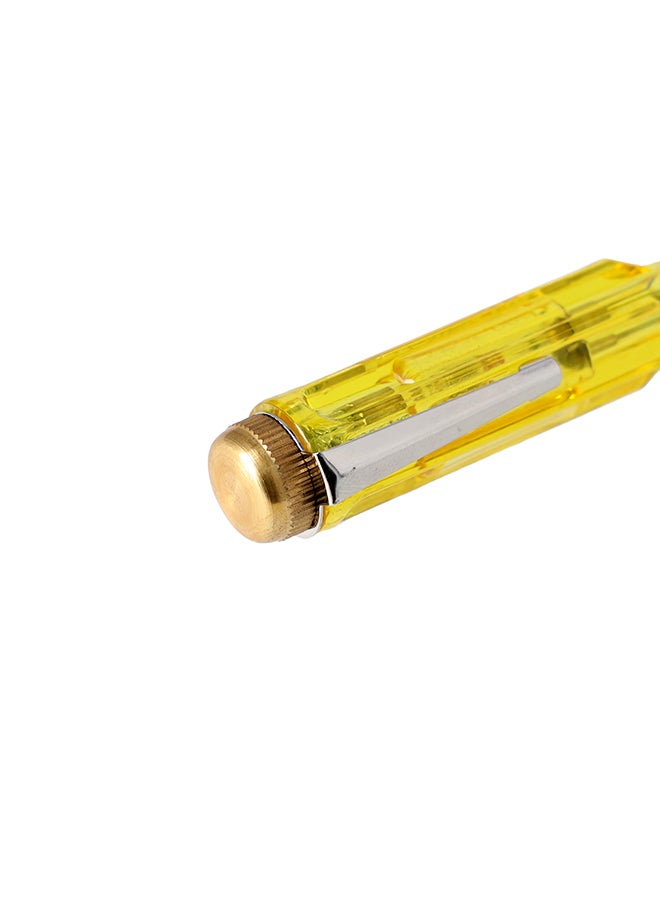 Voltage Tester 3x140mm - All Purpose Voltage Tester Screwdriver | Professional Mains Domestic Terminal Circuit Socket Power Test Screw Driver Pen | Safety Insulated Handle & Pocket Clip Yellow 3x140mm