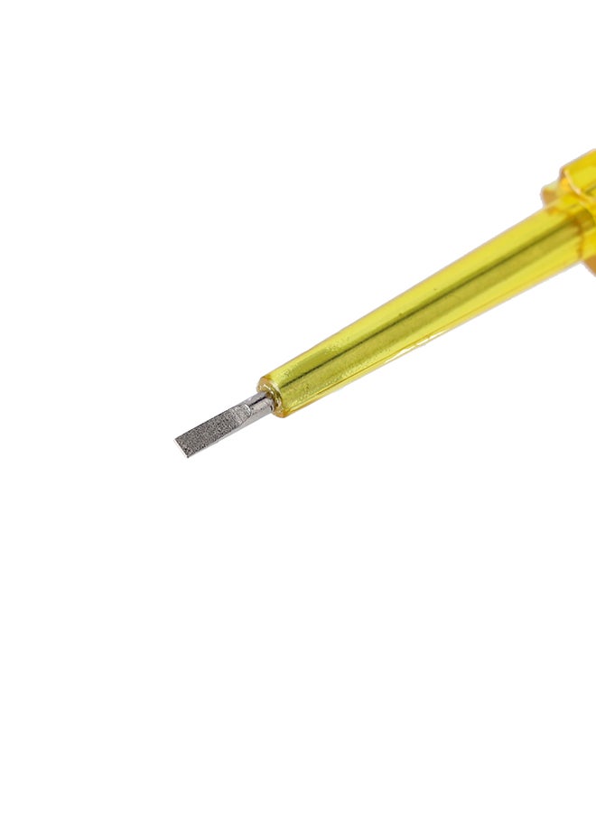 Voltage Tester 3x140mm - All Purpose Voltage Tester Screwdriver | Professional Mains Domestic Terminal Circuit Socket Power Test Screw Driver Pen | Safety Insulated Handle & Pocket Clip Yellow 3x140mm