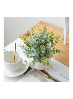 Generic Artificial Plant Geometric Rhombus Green/White  - Image 2