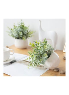 Generic Artificial Plant Geometric Rhombus Green/White  - Image 3
