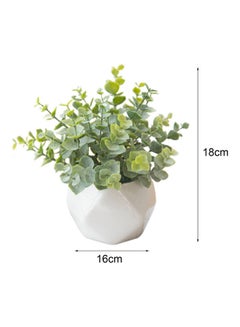 Generic Artificial Plant Geometric Rhombus Green/White  - Image 5