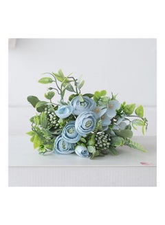 Generic Eco-Friendly Decorative Anti-Fade Artificial Plant Green/Blue  - Image 2