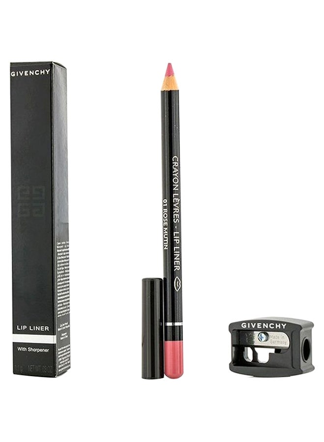GIVENCHY - Crayon Levres Lip Liner With Sharpener 01 Rose Mutin - Image 1