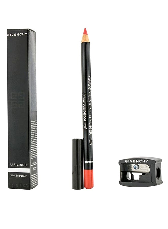 GIVENCHY - Lip Liner Crayon With Sharpener 05 Corail Decollete - Image 1