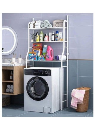 3-Shelf Washing Machine Space Saver Rack White 155x61x25cm - v1624170904/N48451655A_1