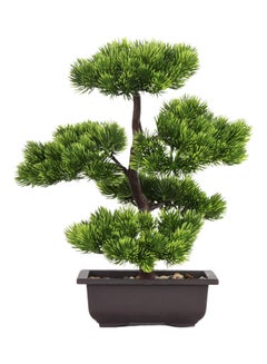 Generic Realistic Beautiful Simulation Pine Needle Plant Bonsai Green/Grey 
