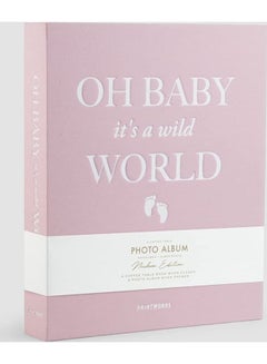 PrintWorks Baby It's A Wild World Coffee Table Photo Album Pink  - Image 2