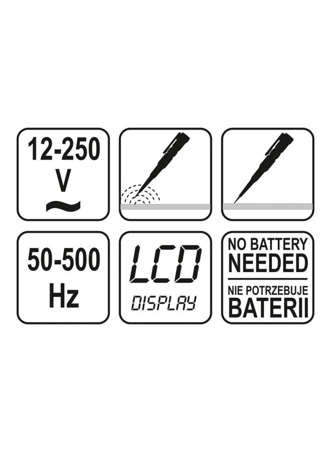 LCD Display Digital Voltage Tester Black