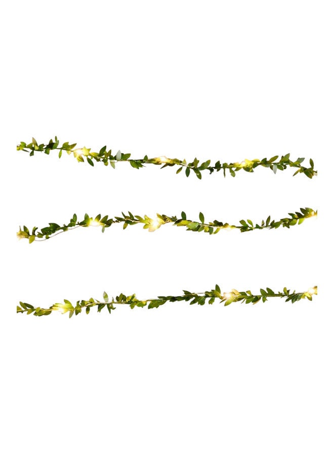 AIWANTO 50 LED Leaf String Lights Green  - Image 4