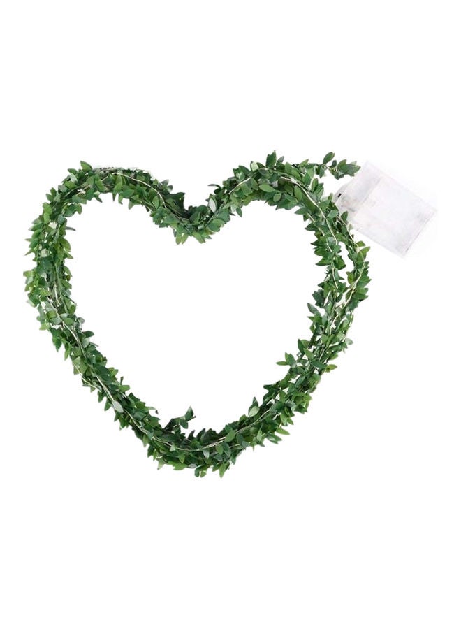 AIWANTO 50 LED Leaf String Lights Green  - Image 1