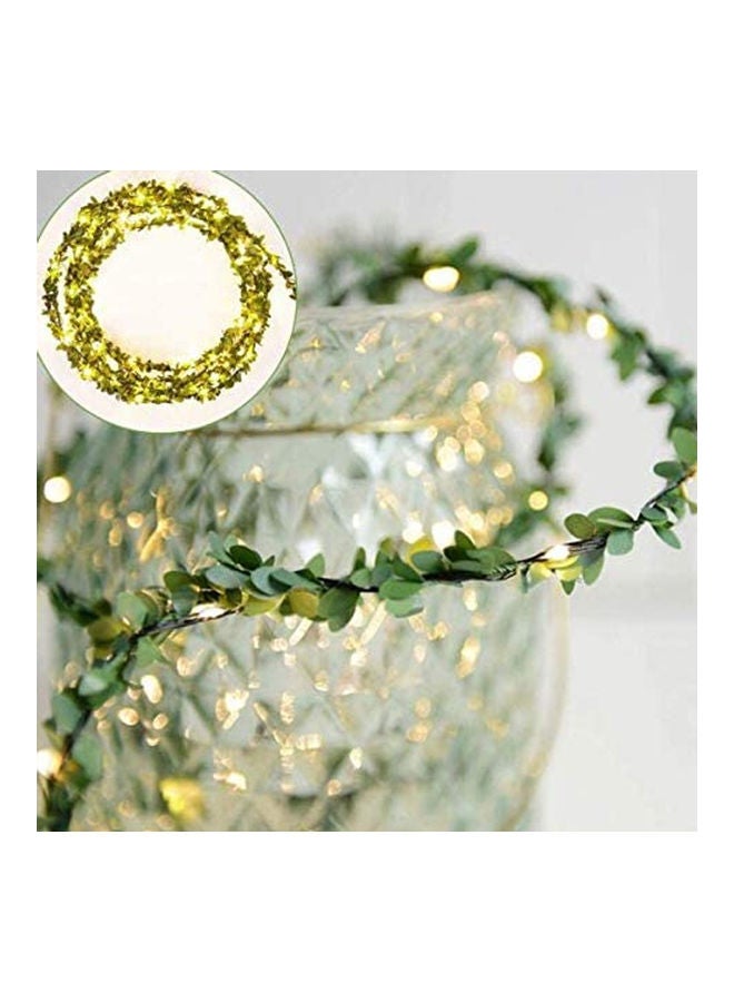 AIWANTO 50 LED Leaf String Lights Green  - Image 5