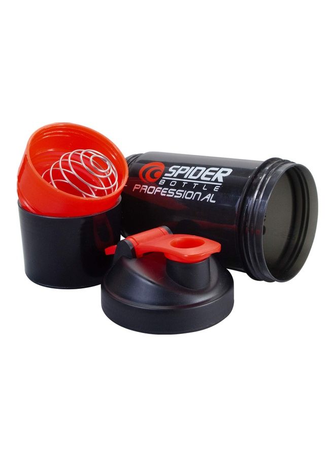 Protein Shaker Sports Water Bottle With Non Slip 3 Layer Twist Off 3oz Cups With Pill Tray, Leak Proof Shake Bottle Mixer and Protein Powder Shake Cup With Storage 0.5kg