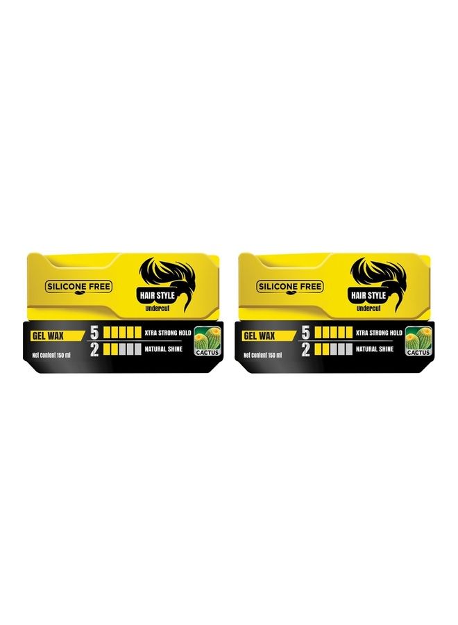 Dabur 2-Piece Extra Strong Hair Wax for Men Yellow/Black 300ml  - Image 1