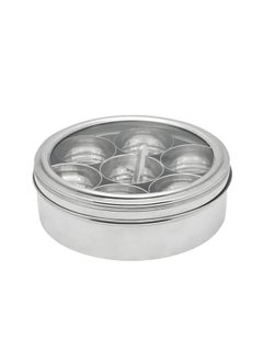 RAJ Spice Container Box With Spoon Silver 20cm  - Image 1