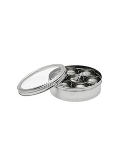 RAJ Spice Container Box With Spoon Silver 20cm  - Image 2