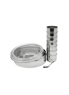 RAJ Spice Container Box With Spoon Silver 20cm  - Image 3