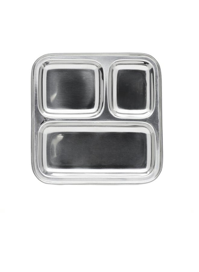 RAJ 3-Tier Stainless Steel Square Tray Silver 22cm  - Image 1