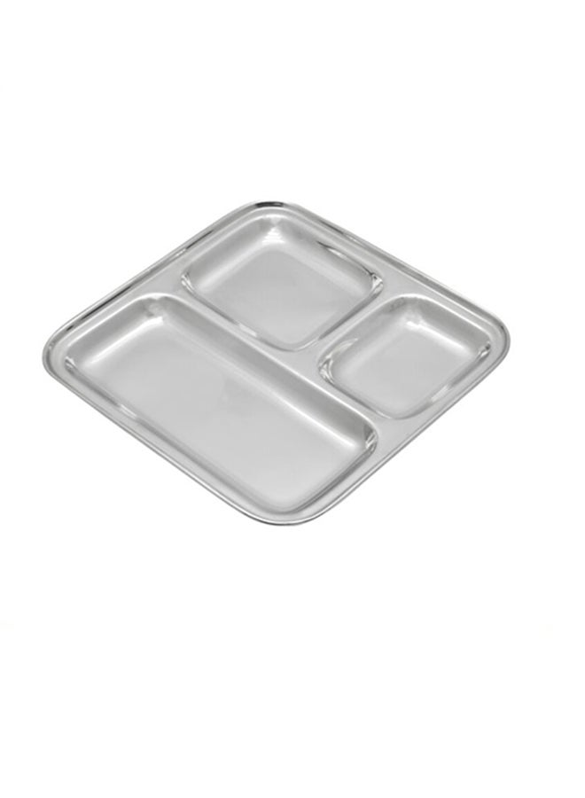 RAJ 3-Tier Stainless Steel Square Tray Silver 22cm  - Image 2
