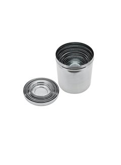 RAJ 8-Piece Stainless Steel Storage Container With Lids Silver 10x17cm  - Image 2
