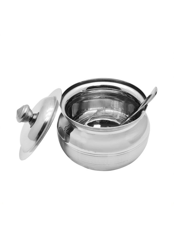 RAJ - Stainless Steel Ghee Pot Storage Container Silver 300ml - Image 1