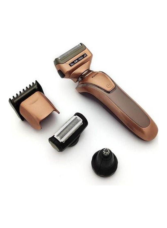 Kemei - KM-1622 4 In 1 Multifunctional Rechargeable Shaver Gold - Image 1
