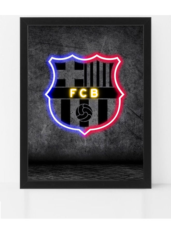 Boomah Accessories Barcelona Neon Poster with Frame Multicolour 30 x 40cm 