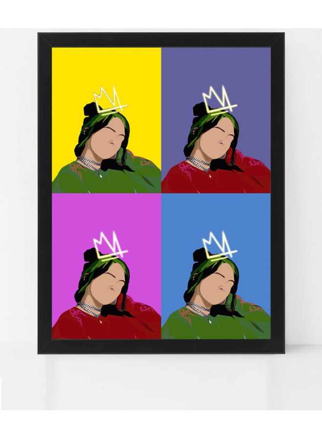 Boomah Accessories Billie Eilish Pop Art Poster with Frame Multicolour 30 x 40cm