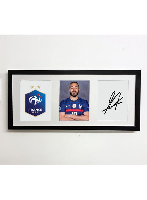 Karim Benzema Autographed Poster with Frame Multicolour 50 x 23cm